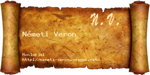Németi Veron névjegykártya